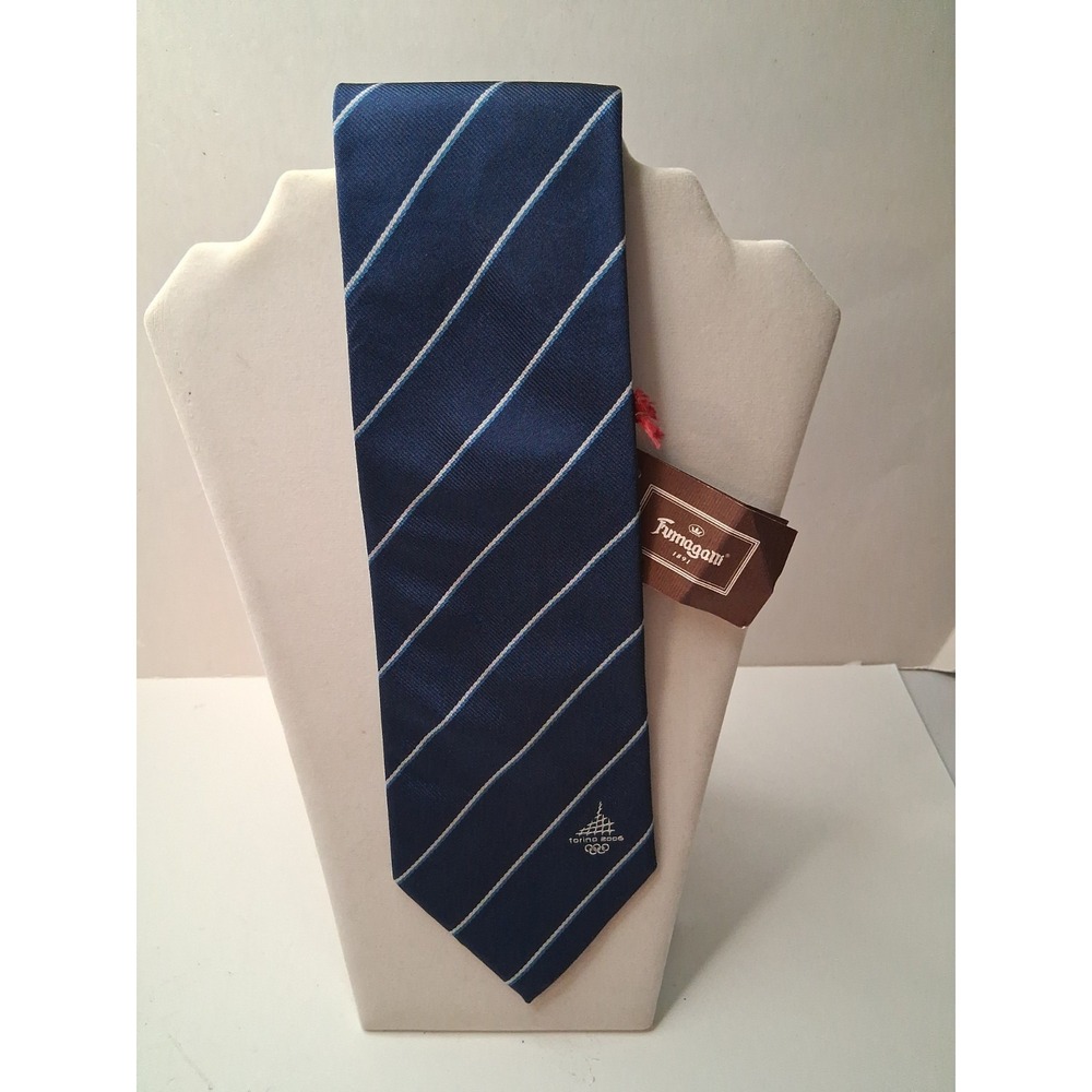 Torino 2006 Winter Olympics NEW Men's Silk Necktie By Fumagalli Made in Italy